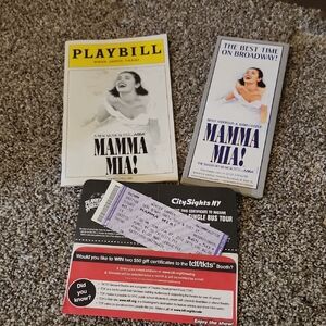 Mamma Mia! Broadway Playbill and Souvenir Set